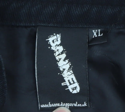 Banned Apparel Men’s Black XL Cotton Motorcycle Jacket
