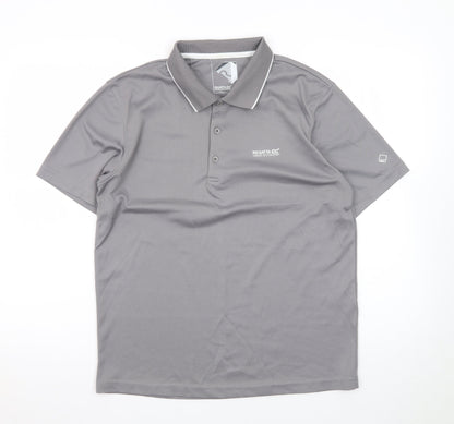 Regatta Mens Grey Short Sleeve Quick Dry Polo Shirt M