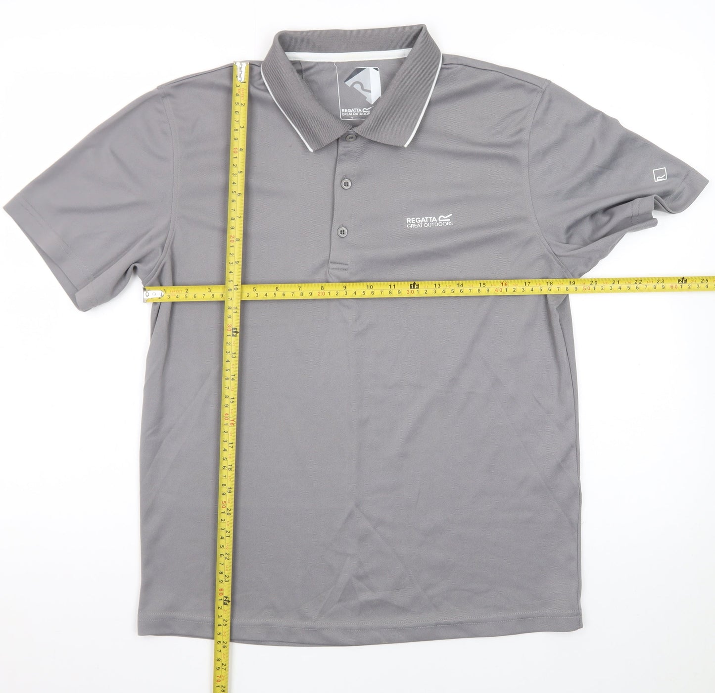 Regatta Mens Grey Short Sleeve Quick Dry Polo Shirt M