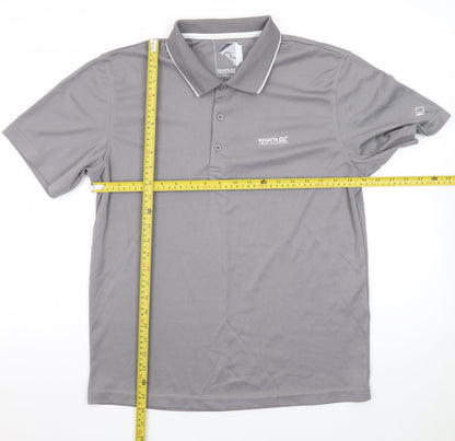 Regatta Mens Grey Short Sleeve Quick Dry Polo Shirt M