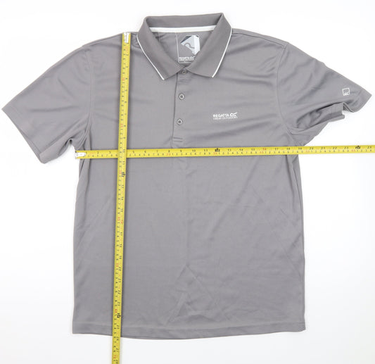 Regatta Mens Grey Short Sleeve Quick Dry Polo Shirt M
