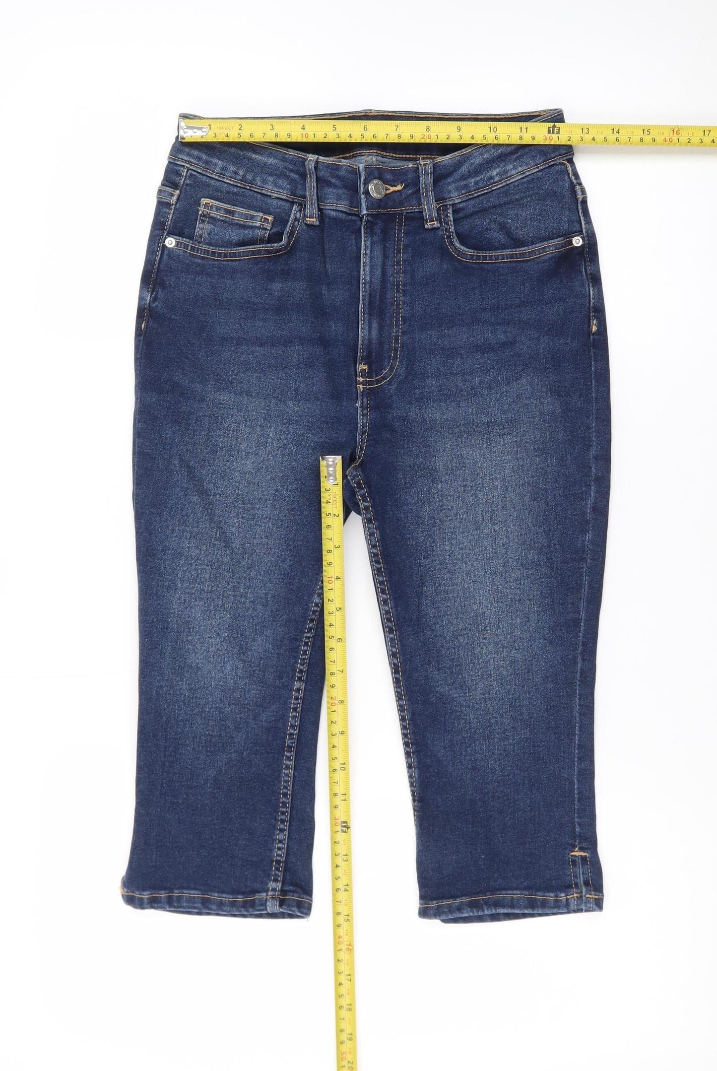 Denim Co Womens Blue Denim Bermuda Shorts Size 10 UK 5-Pocket Design