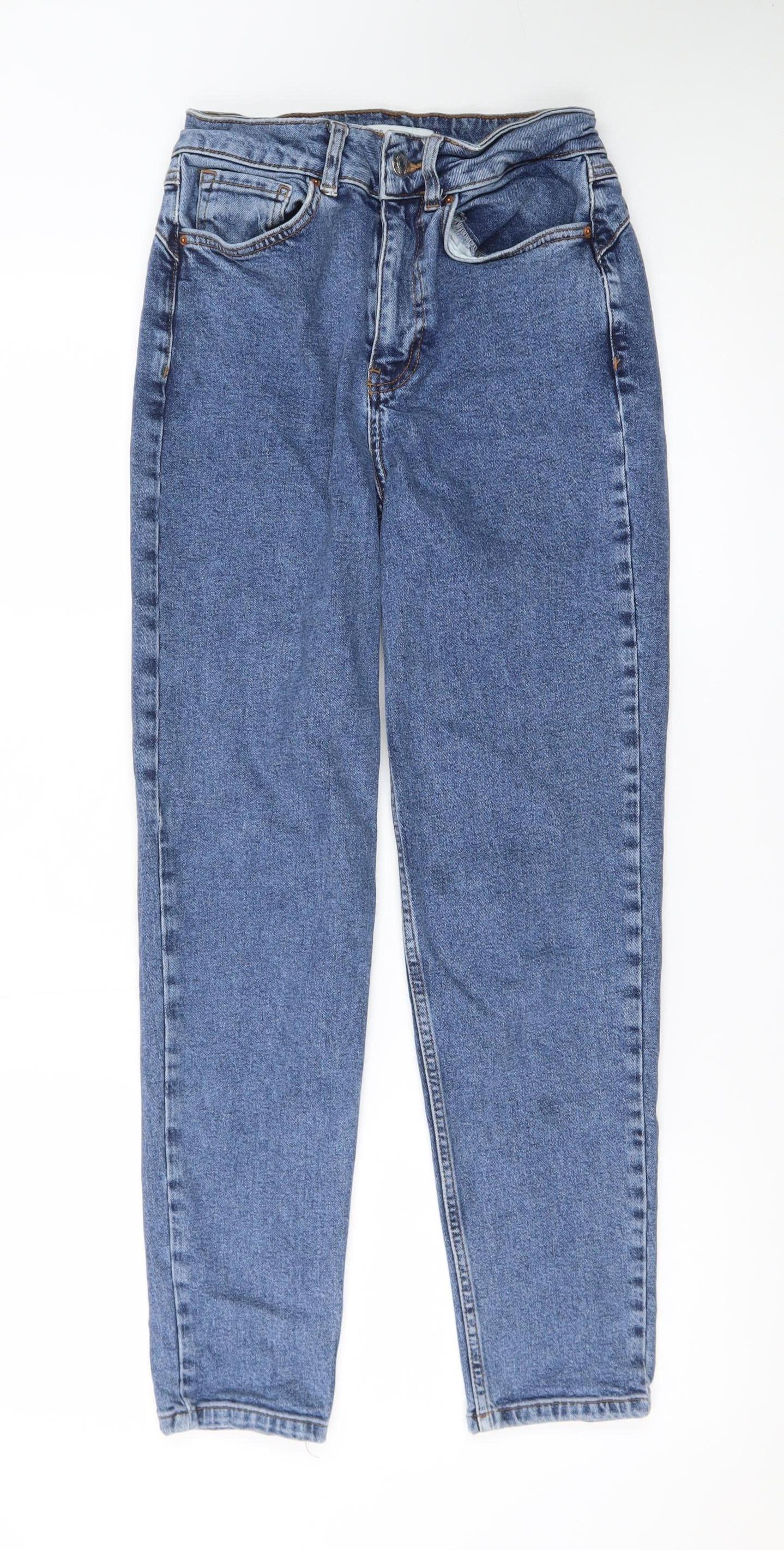 Primark Women Blue Size 8 High Rise Mom Jeans Denim Co