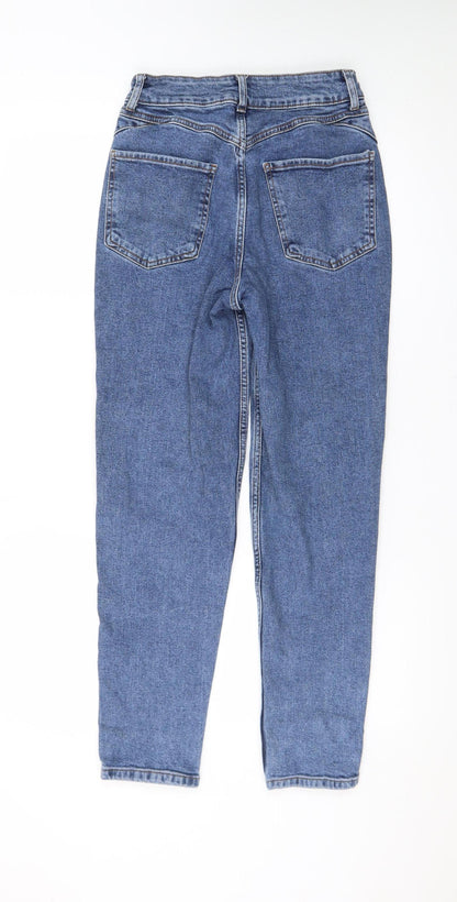 Primark Women Blue Size 8 High Rise Mom Jeans Denim Co