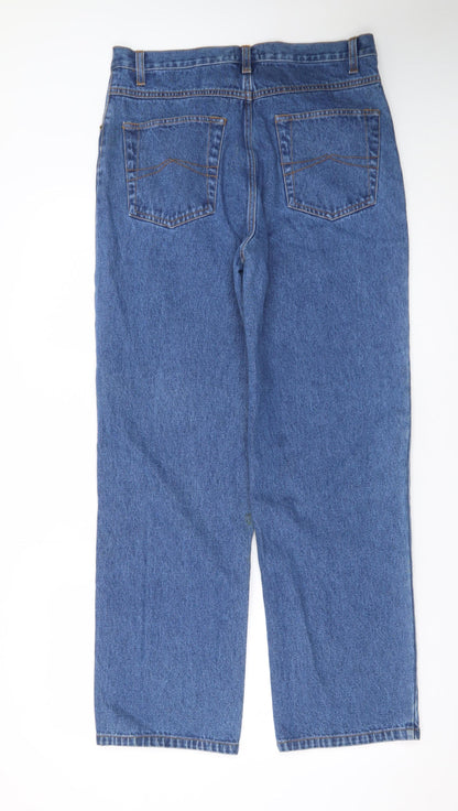 Jac Mens Blue Straight Leg Denim Jeans W32 L31 Regular Fit