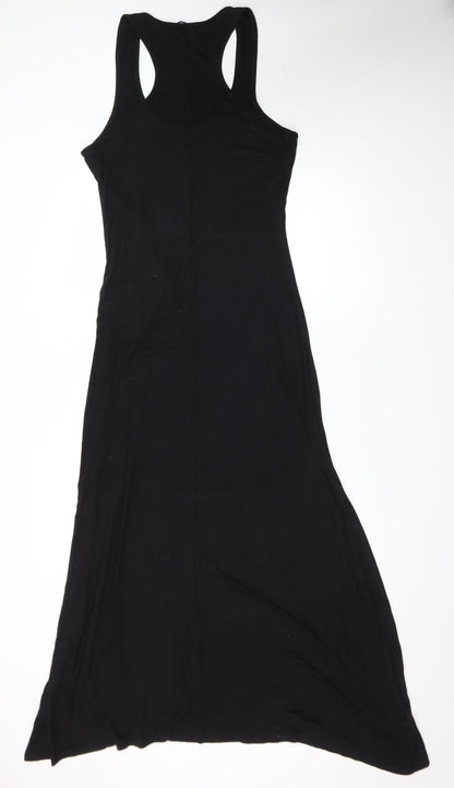 New Look Women’s Black Long Tank Dress Size 14 Sleeveless Stretch