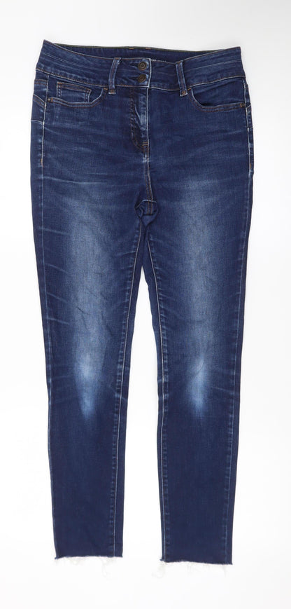 Next Women's Blue Skinny Jeans Size 10 Long Tall Stretch Denim
