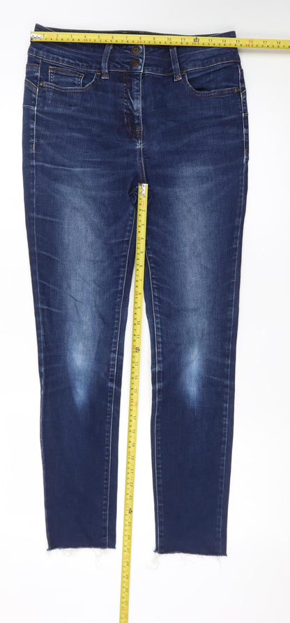 Next Women's Blue Skinny Jeans Size 10 Long Tall Stretch Denim