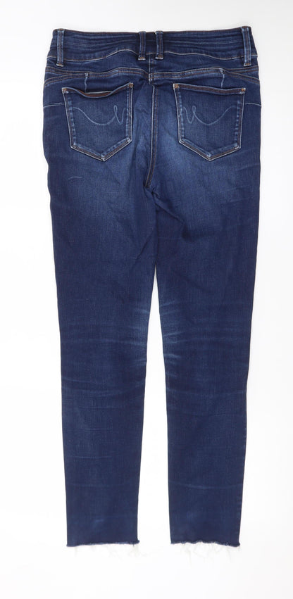 Next Women's Blue Skinny Jeans Size 10 Long Tall Stretch Denim