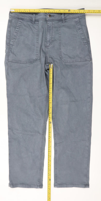 F&F Women’s Grey Cargo Stretch Cotton Twill Trousers Size 12