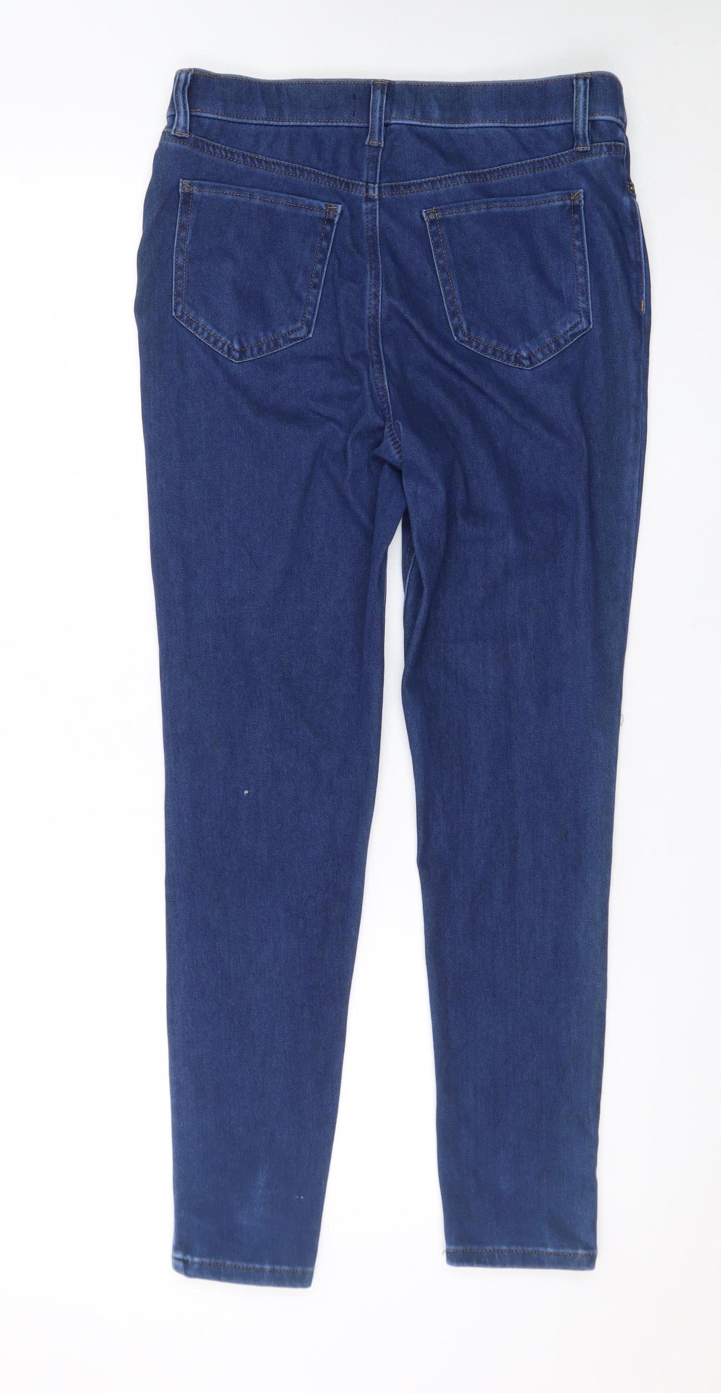 F&F Women Blue Skinny Jeans UK 12 Mid Rise Stretch Denim