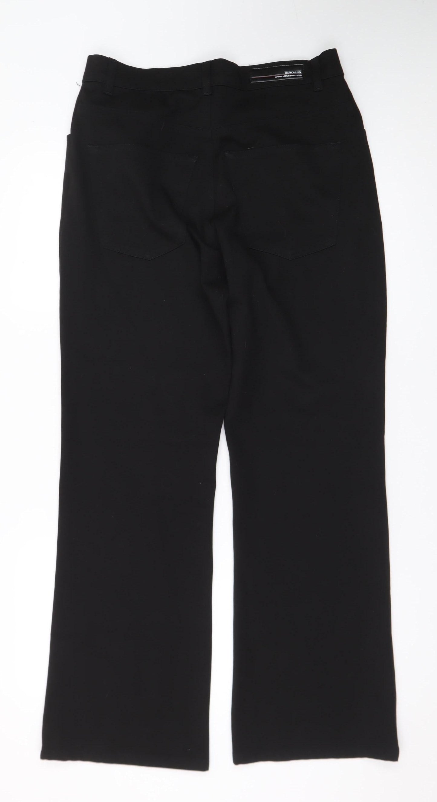 D2@D-Lux Men's Black Regular Fit Straight Jeans 32R