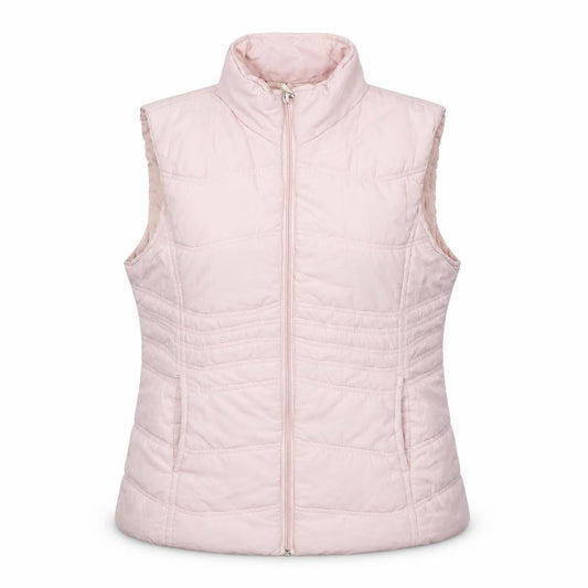 Paul Berman Womens Pink Puffer Waistcoat Size 12 Quilted Zip Lightweight