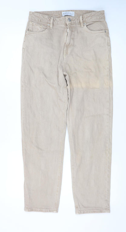 Primark Women’s Beige Straight Leg Jeans Size 10 Regular Fit