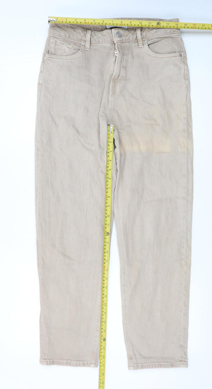 Primark Women’s Beige Straight Leg Jeans Size 10 Regular Fit