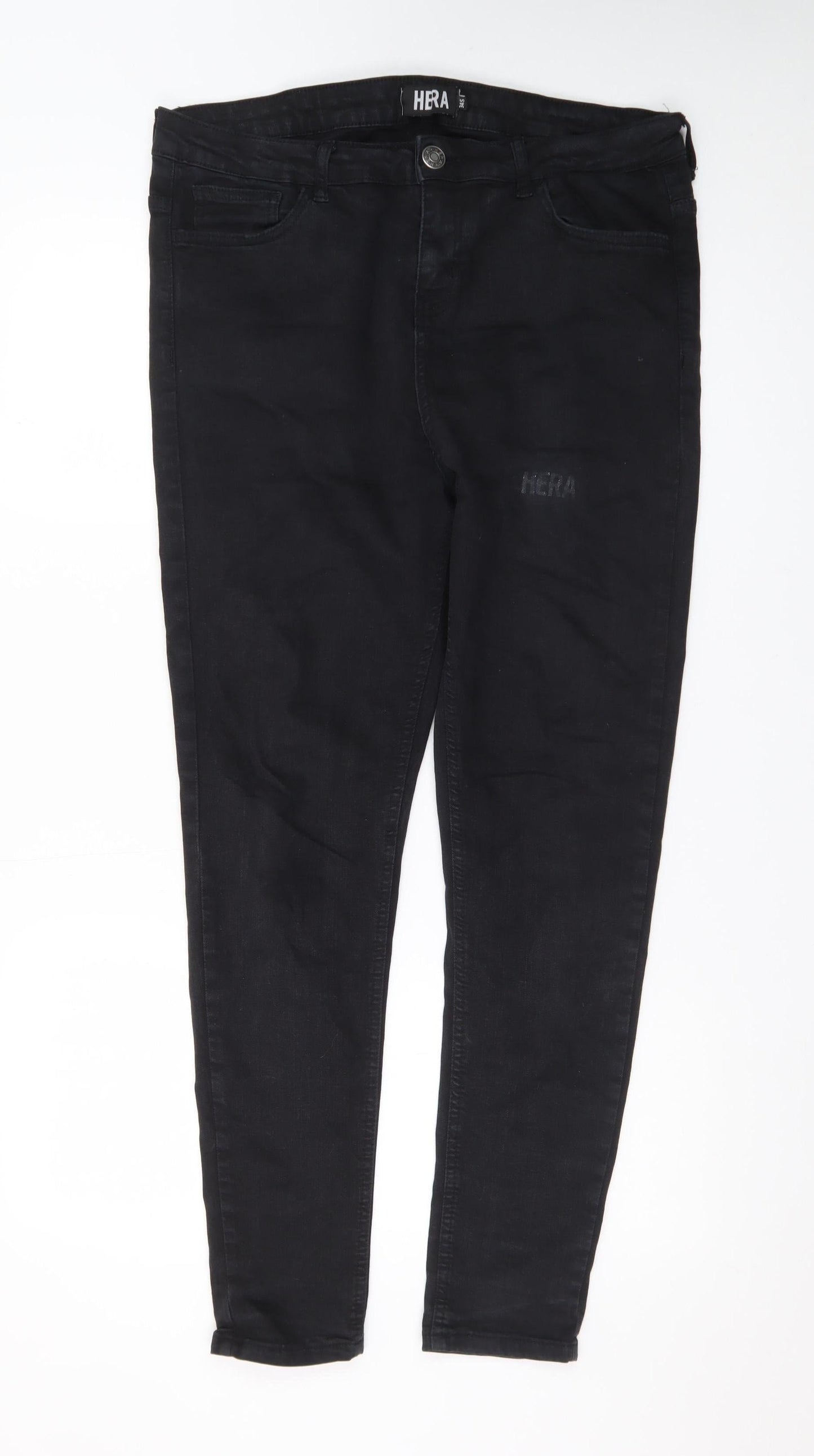 HERA Men’s Black 34S Slim Fit Skinny Jeans Denim Stretch