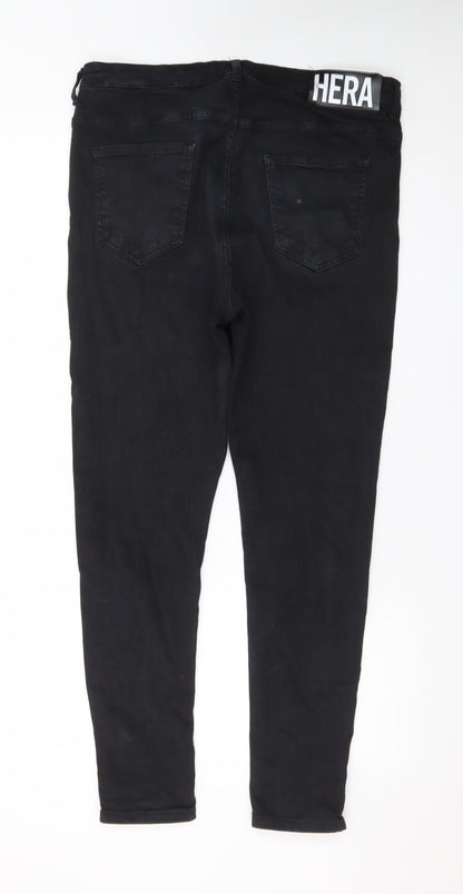 HERA Men’s Black 34S Slim Fit Skinny Jeans Denim Stretch