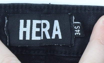 HERA Men’s Black 34S Slim Fit Skinny Jeans Denim Stretch
