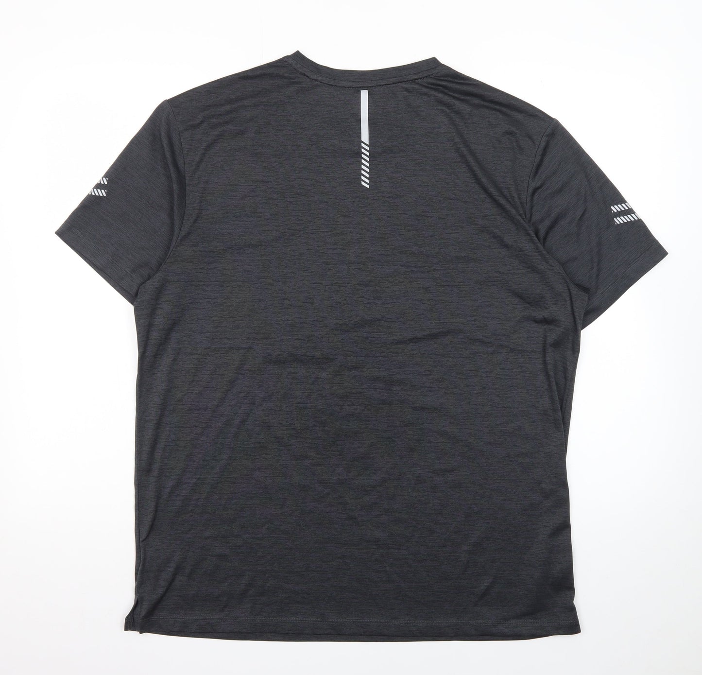 Next Mens Black Athletic Running T-Shirt L Lightweight Reflective