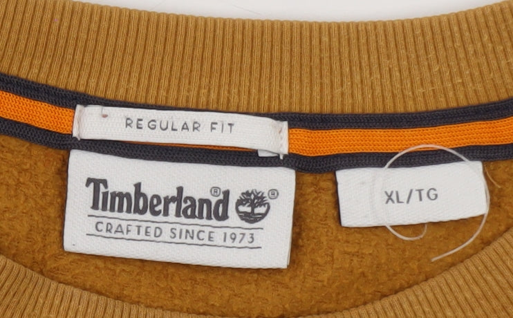 Timberland Men's Brown XL Crew Neck Pullover Sweatshirt