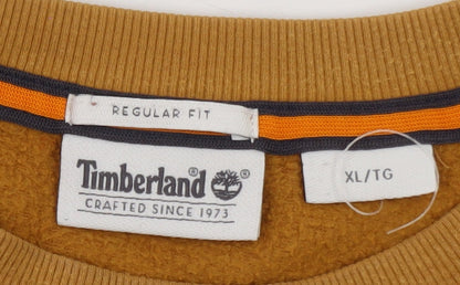 Timberland Men's Brown XL Crew Neck Pullover Sweatshirt