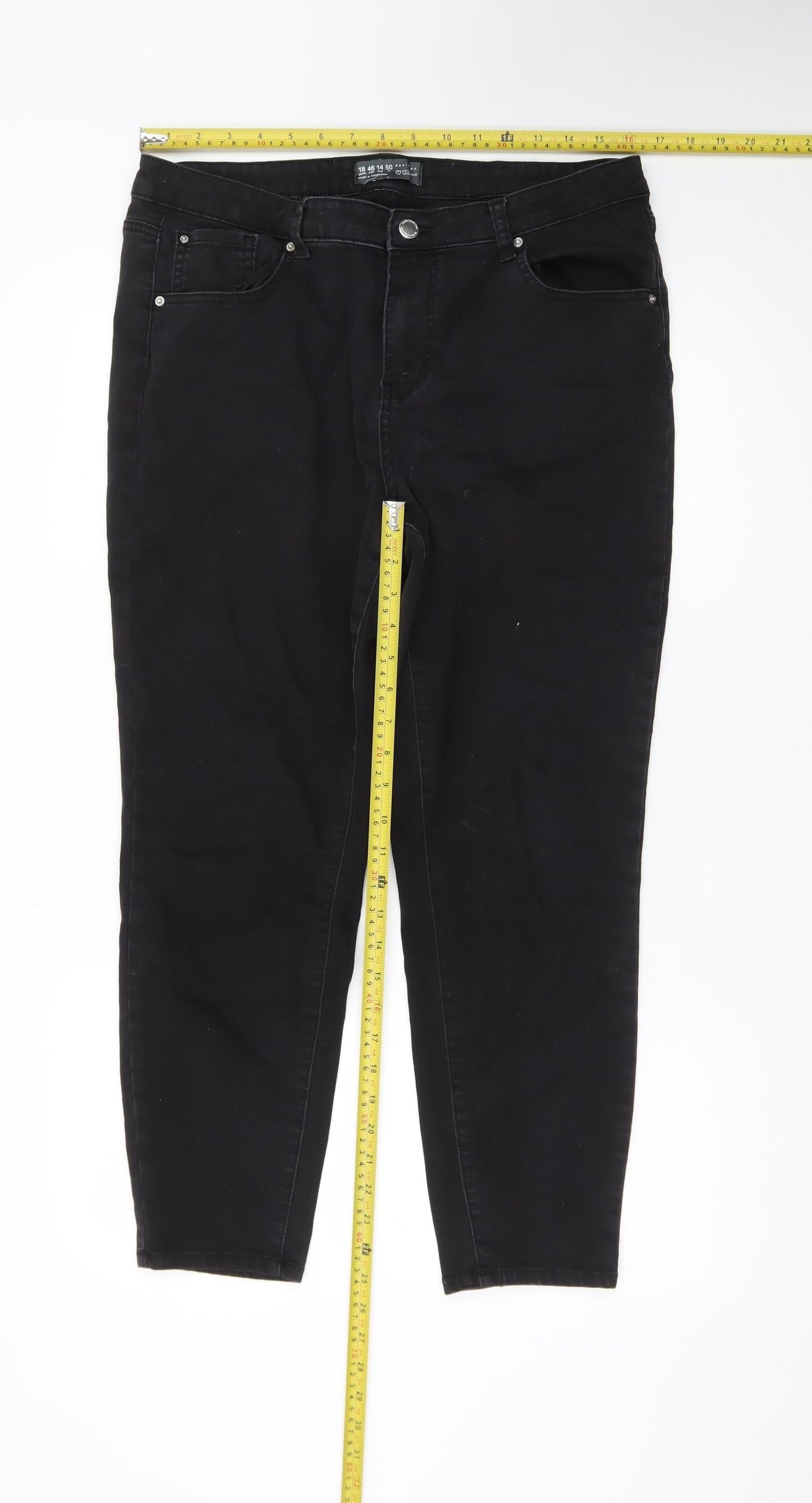 Primark Women Black Size 18 Skinny Jeans with Stretch