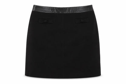 Oasis Women’s Black Size 16 Pencil Skirt with Bow Waist Detail