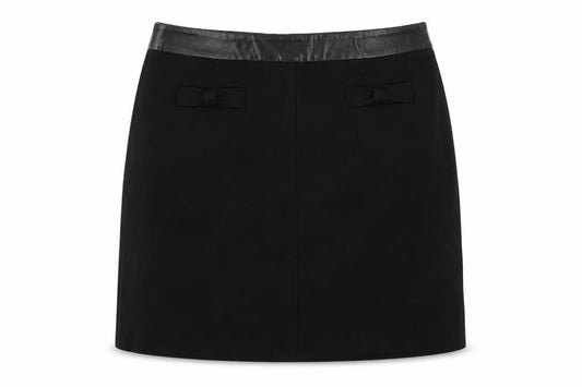 Oasis Women’s Black Size 16 Pencil Skirt with Bow Waist Detail