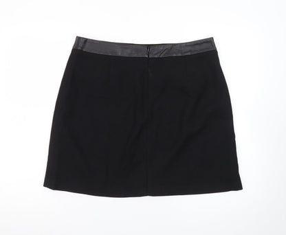 Oasis Women’s Black Size 16 Pencil Skirt with Bow Waist Detail