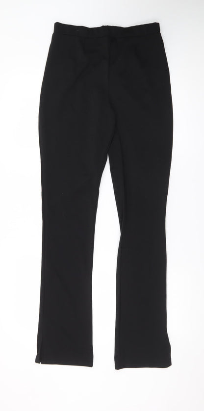 Boohoo Women Black Size 14 Bootcut Jeans with Slit Hem