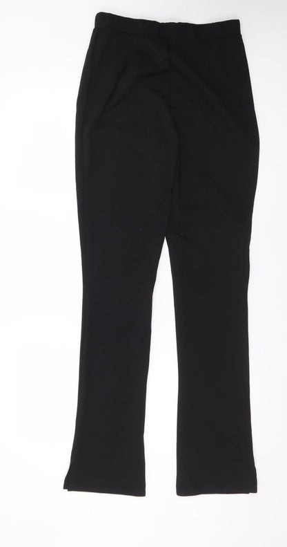 Boohoo Women Black Size 14 Bootcut Jeans with Slit Hem