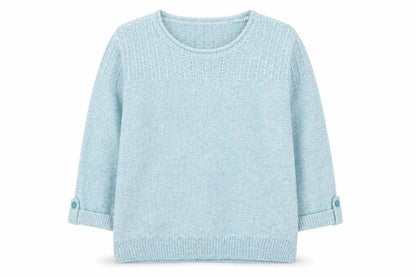 Isle Women’s Blue Acrylic Cable-Knit Jumper Size 14-16