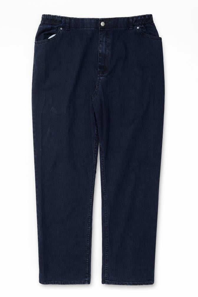 Marks and Spencer Men's Blue Straight Leg Stretch Jeans Size 20 Long