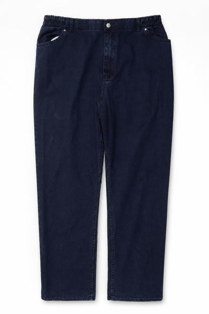 Marks and Spencer Men's Blue Straight Leg Stretch Jeans Size 20 Long