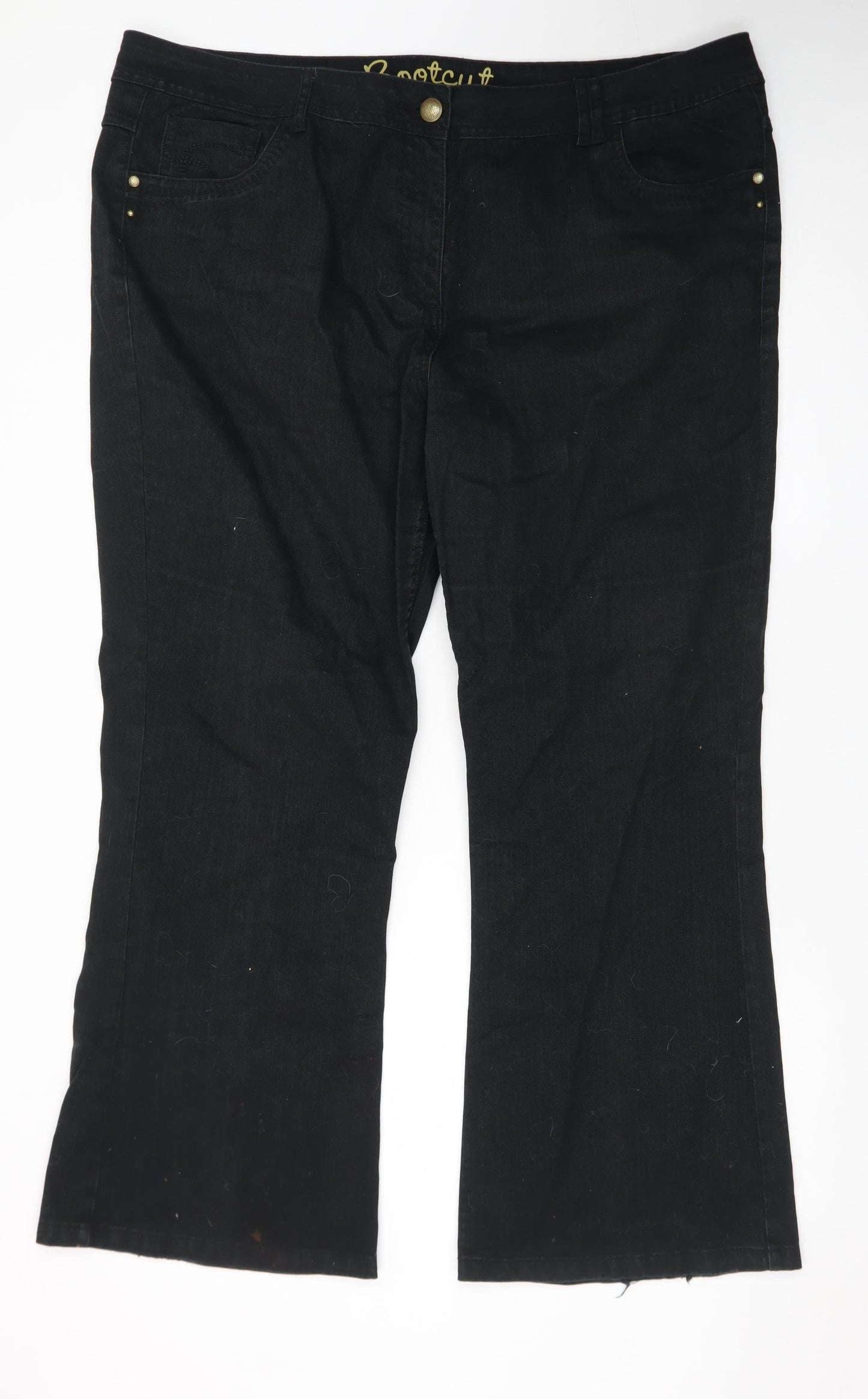 George Women's Black Bootcut Jeans Size 22 Regular Fit Denim
