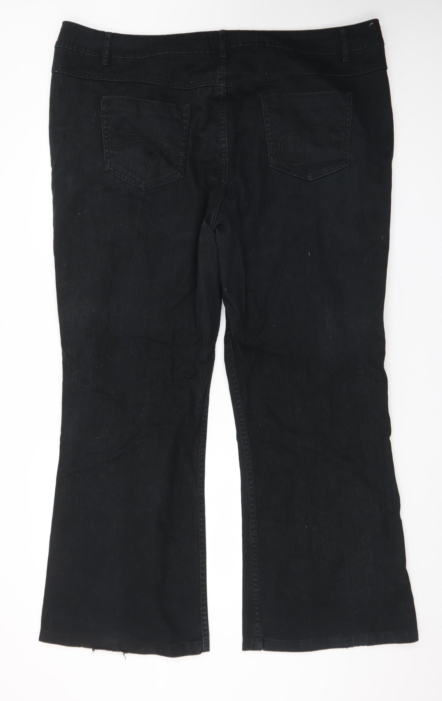 George Women's Black Bootcut Jeans Size 22 Regular Fit Denim