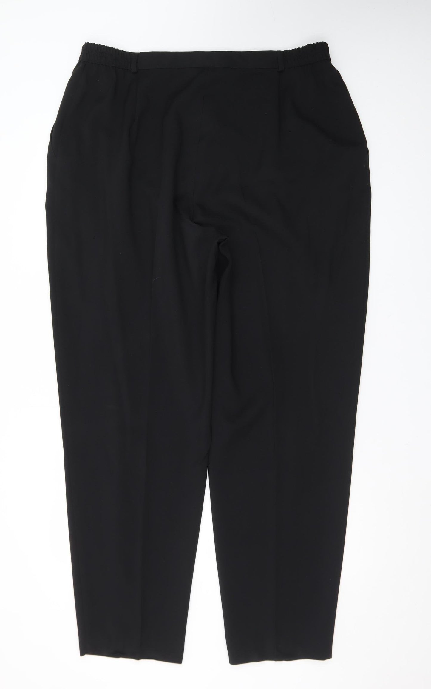 Marks and Spencer Women's Black Size 22 Long Tapered Trousers