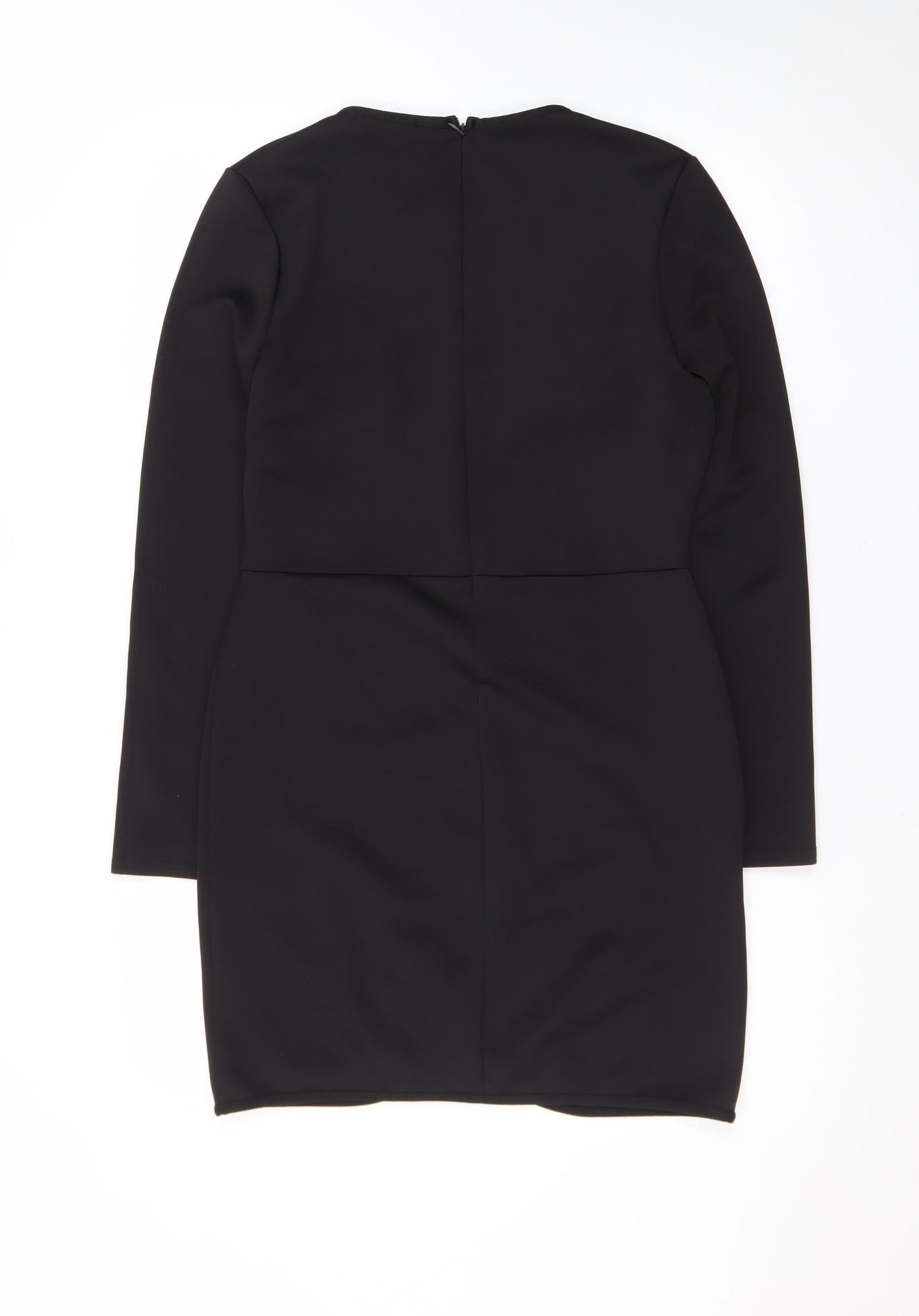Missguided Womens Black Size 14 Bodycon Long Sleeve Party Dress