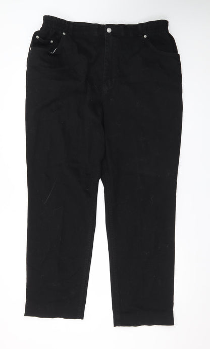 Marks and Spencer Women’s Black Straight Jeans Size 20 Long