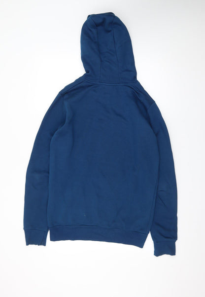 McKenzie Men's Blue Pullover Hoodie Medium Cotton Blend Casual