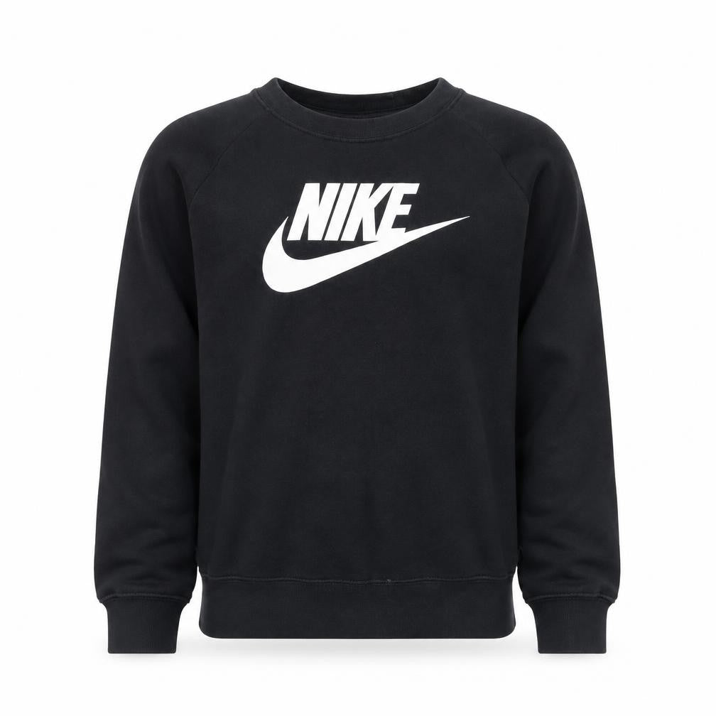 Nike Men's Black Small Crew Neck Pullover Sweatshirt Regular Fit