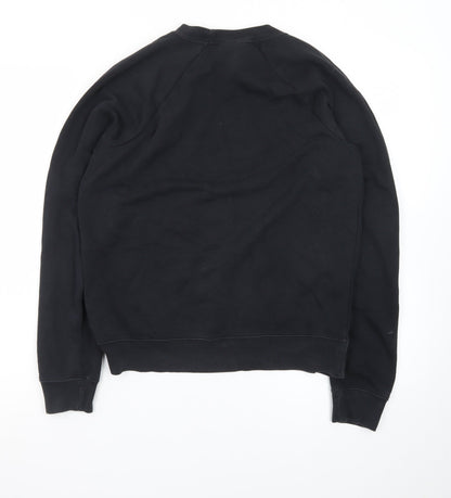 Nike Men's Black Small Crew Neck Pullover Sweatshirt Regular Fit