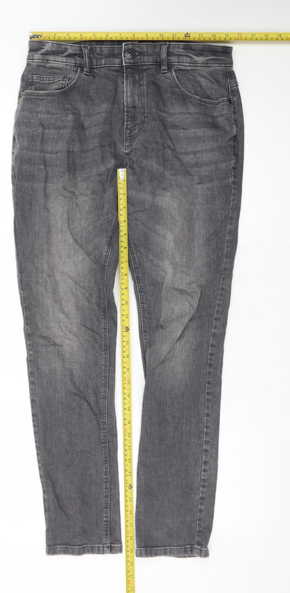 Next Men's Grey Regular Fit Stretch Denim Jeans Size 32W 31L