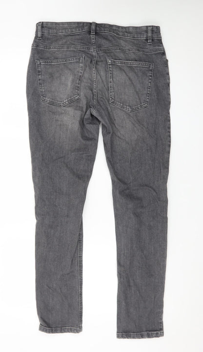 Next Men's Grey Regular Fit Stretch Denim Jeans Size 32W 31L