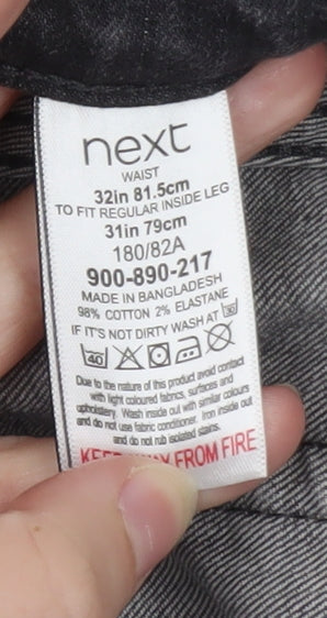 Next Men's Grey Regular Fit Stretch Denim Jeans Size 32W 31L