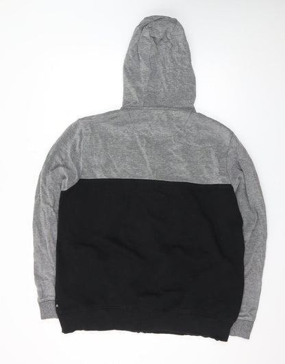 Burton Menswear London Men’s Grey Black Full Zip Hoodie Size L