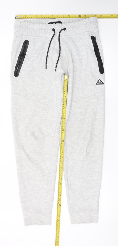 -9°PEAK Men's Grey Jogger Sweatpants S Elastic Waist Pockets