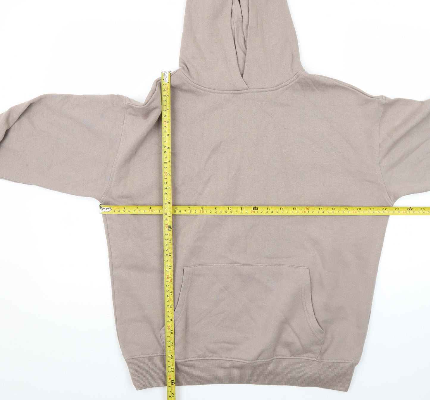 New Look Women's Beige Pullover Hoodie Size S Casual Cotton Blend
