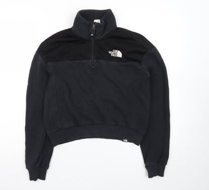 The North Face Womens Black Medium 1/4 Zip Pullover Sweatshirt
