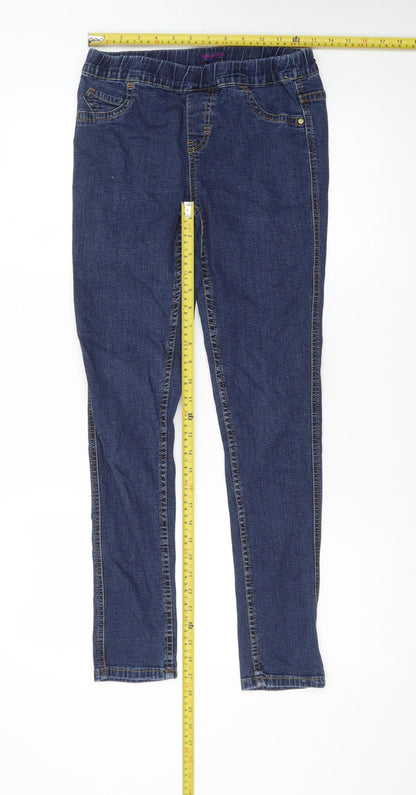 Next Women's Blue Jegging Jeans Size 10 Slim Fit Elastic Waist